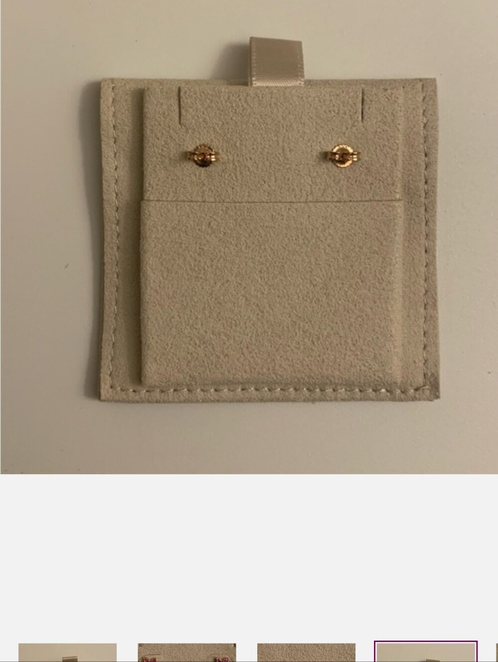 Kendra Scott 14k Solid Rose Gold Pink Sapphire Heart Earrings - Picture 3 of 6